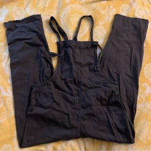black aerie tie strap overalls